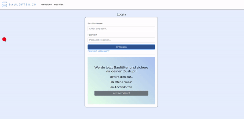 Baulueften Login